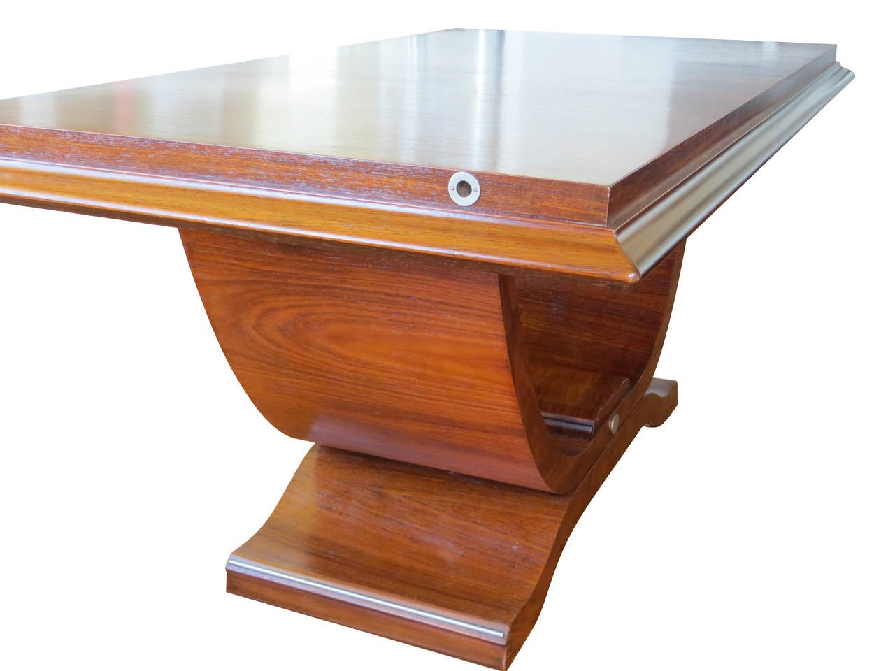 Art Deco Rosewood D-Shape Dining Table In Good Condition In Daylesford, Victoria