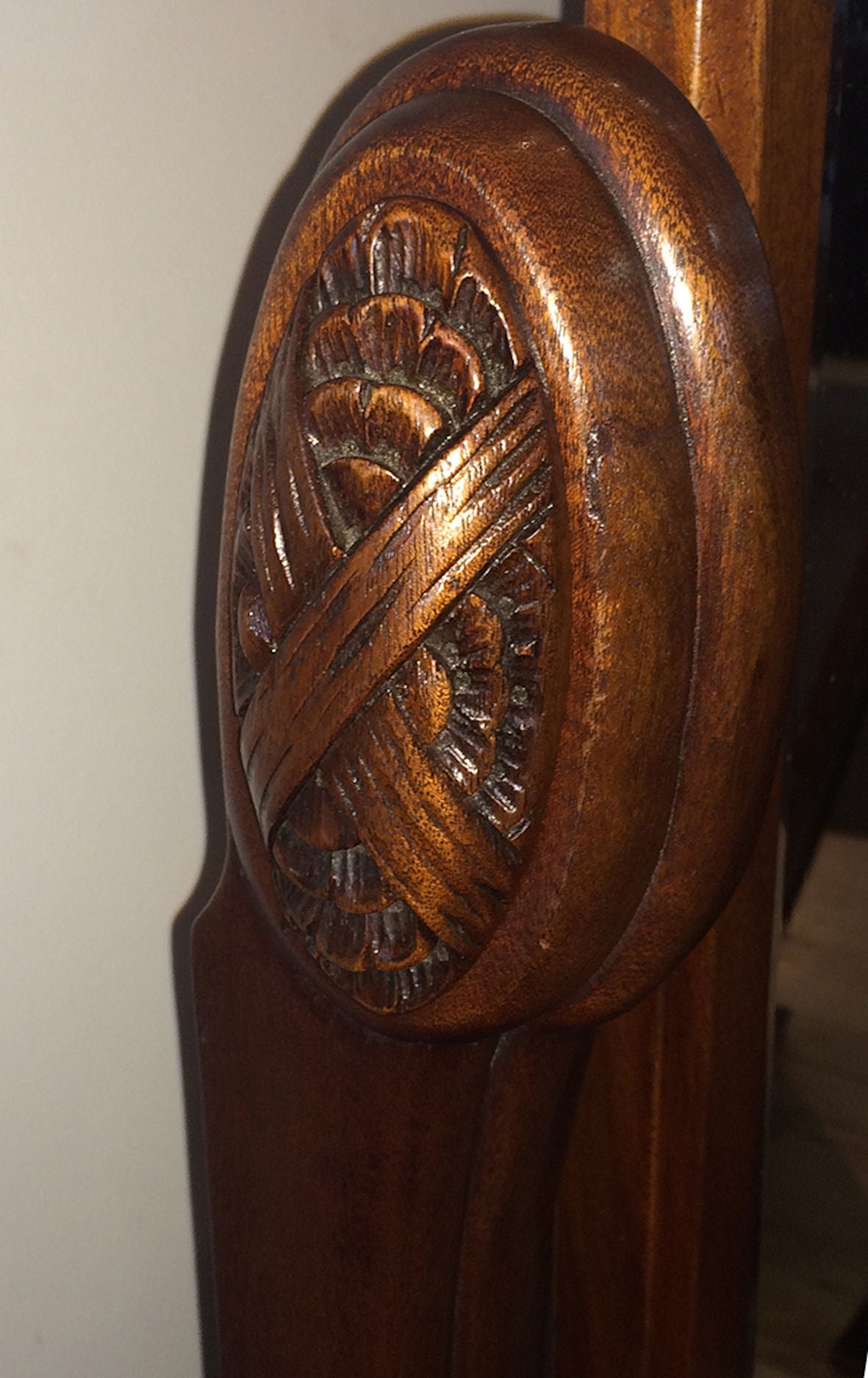 Art Deco French Cheval Floor Standing Mirror