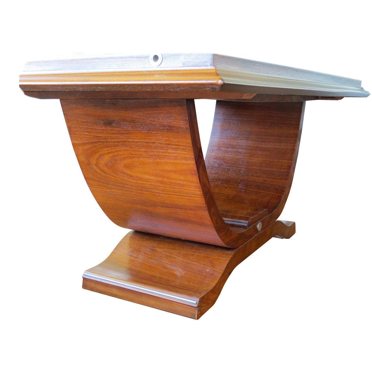 Art Deco Rosewood D-Shape Dining Table