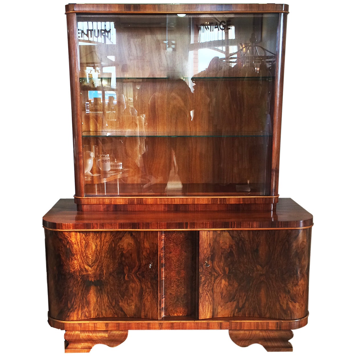 Art Deco German Modernist Sideboard Display Cabinet