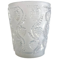 Rene Lalique Opalescent Vase, Muscat or Lave Raisins
