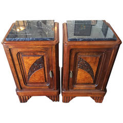 Pair of French Art Deco Bedside Cabinets or Tables