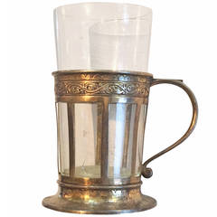 Antique Liberty Silver Russian Tea Glass