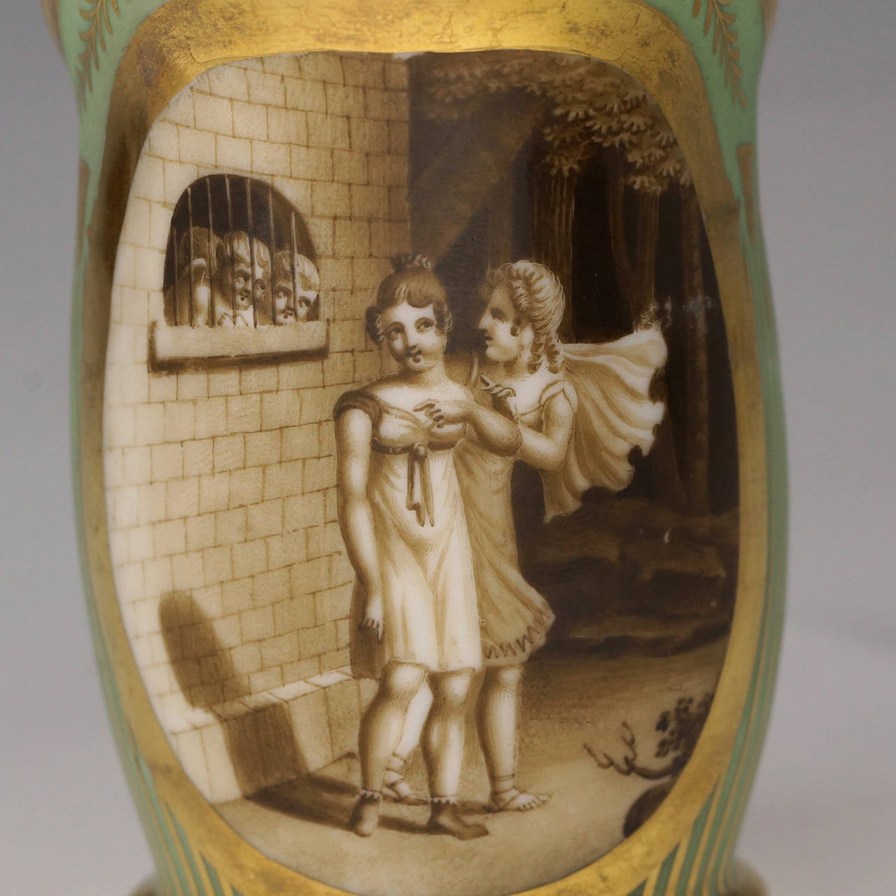 Dagoty and Honore Solitaire Set:: Cupids and Egyptian Revival:: circa 1818 (Porzellan)