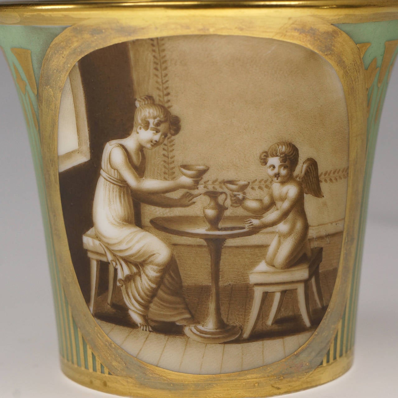 Dagoty and Honore Solitaire Set:: Cupids and Egyptian Revival:: circa 1818 2