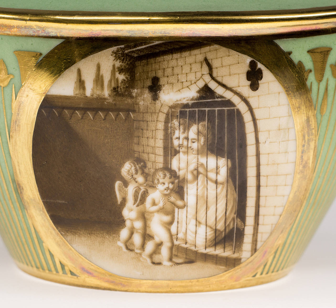 Dagoty and Honore Solitaire Set:: Cupids and Egyptian Revival:: circa 1818 (Neoklassisch)