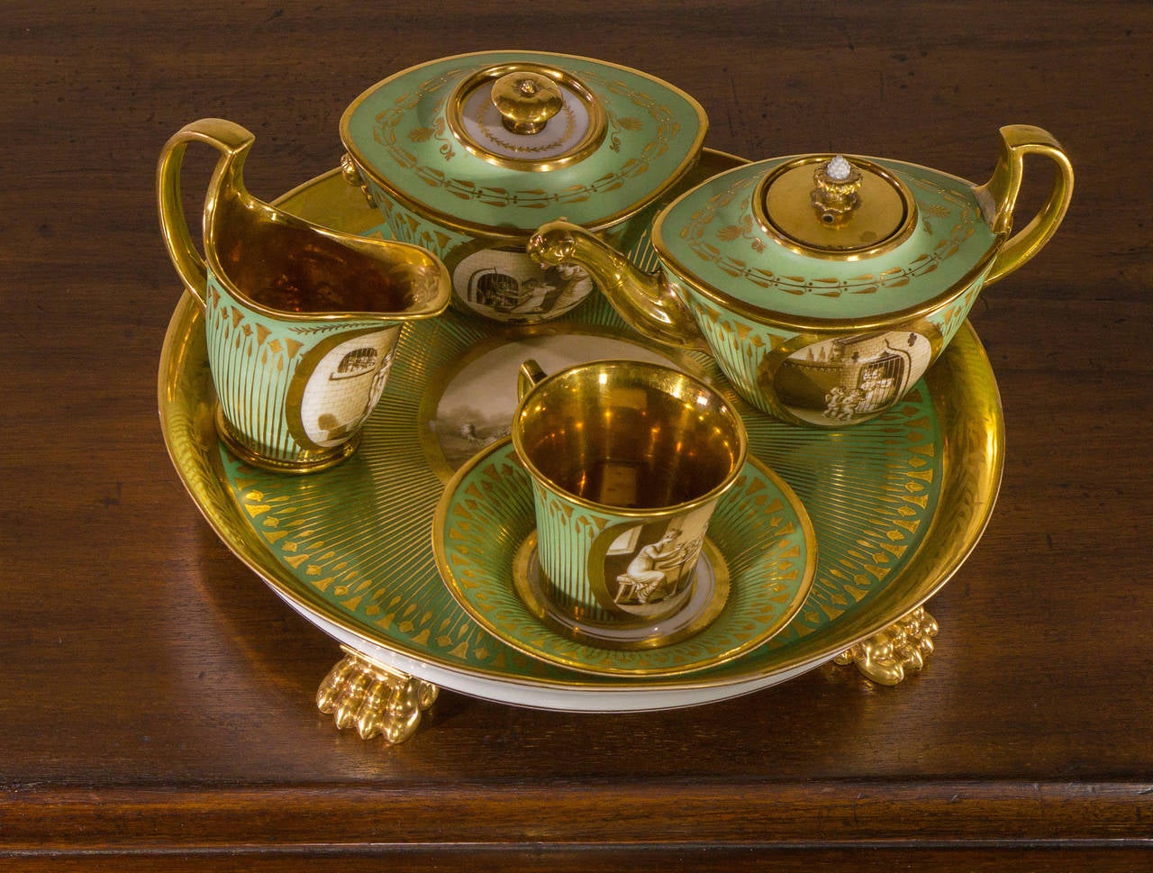 Dagoty and Honore Solitaire Set:: Cupids and Egyptian Revival:: circa 1818 (Frühes 19. Jahrhundert)