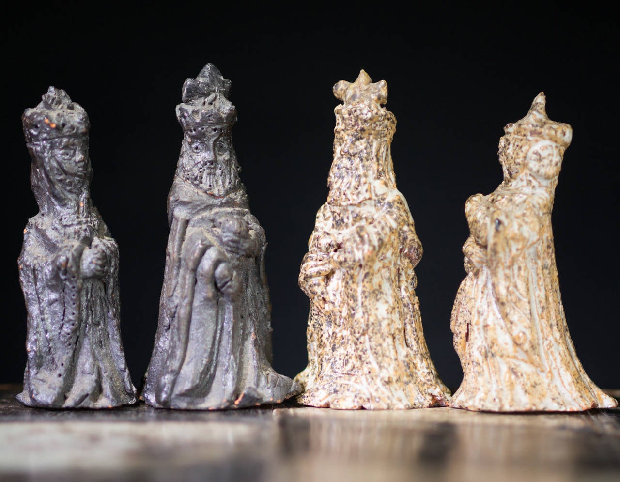 Mid-20th Century Australian Pottery 'Medieval' Chess Set by David and Hermia Boyd, 1960s For Sale