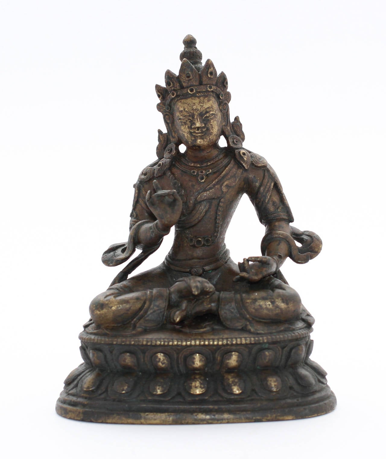 18th Century and Earlier Bronze Vajradhatu Bodhisattva Sculpture, Sino Tibet, 18th century