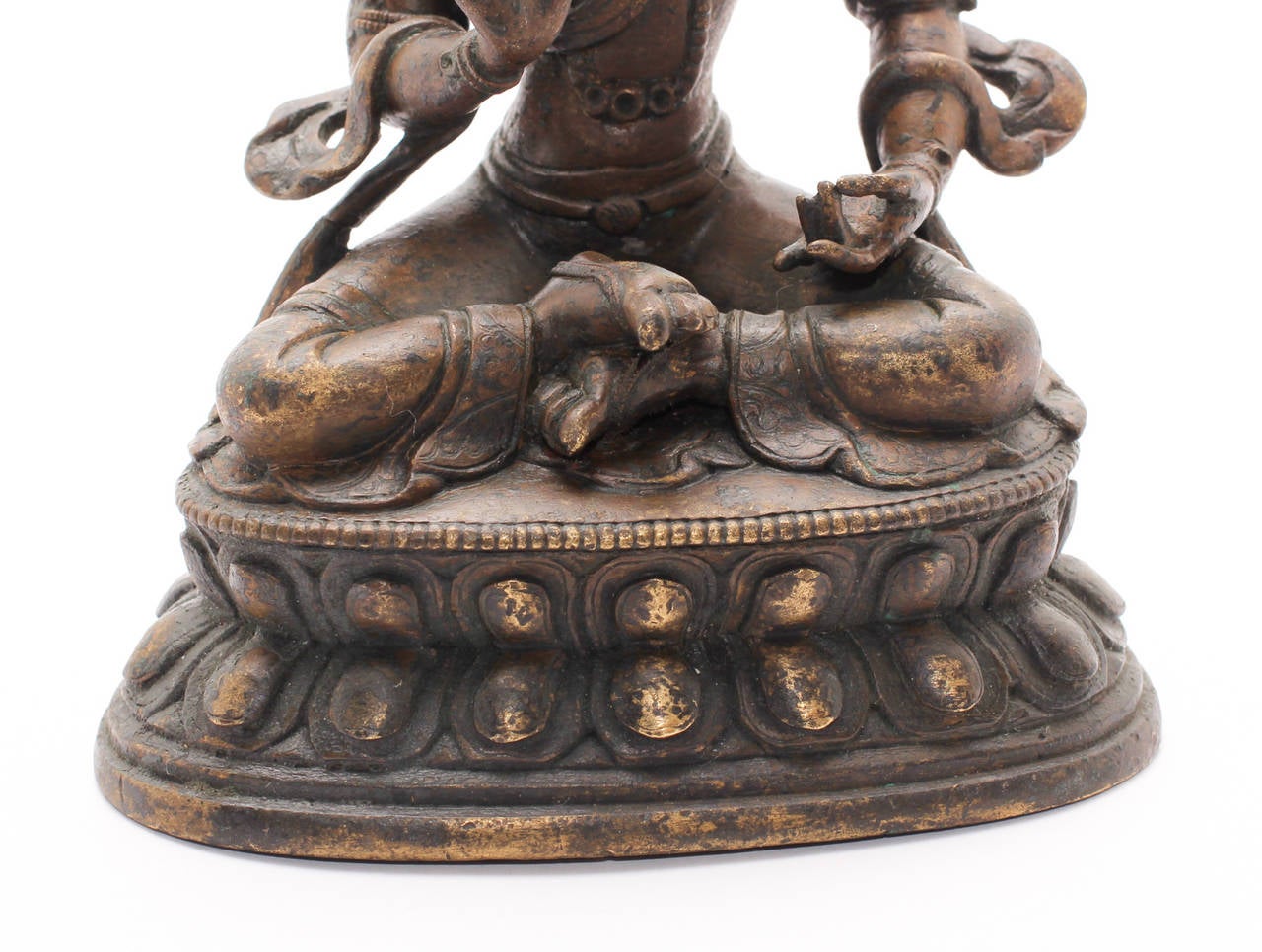 Bronze Vajradhatu Bodhisattva Sculpture, Sino Tibet, 18th century In Good Condition In Geelong, Victoria