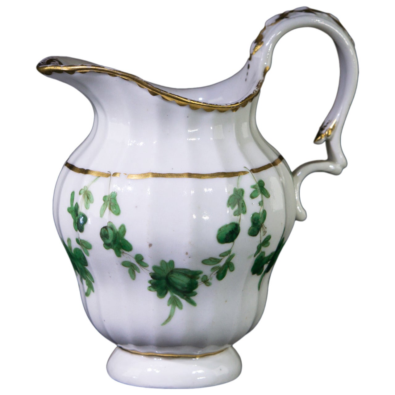 Champion’s Bristol Jug Decorated with Green Swags, circa 1775 For Sale