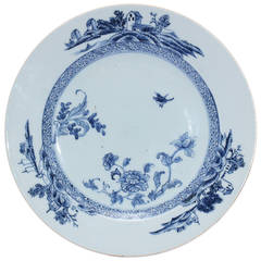 Chinese Export Plate, Dutch landscapes and Chinese Garden, circa 1740