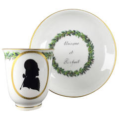 Vienna Coffee Cup and Saucer, Silhouette ‘Unique et Perfait’, circa 1790