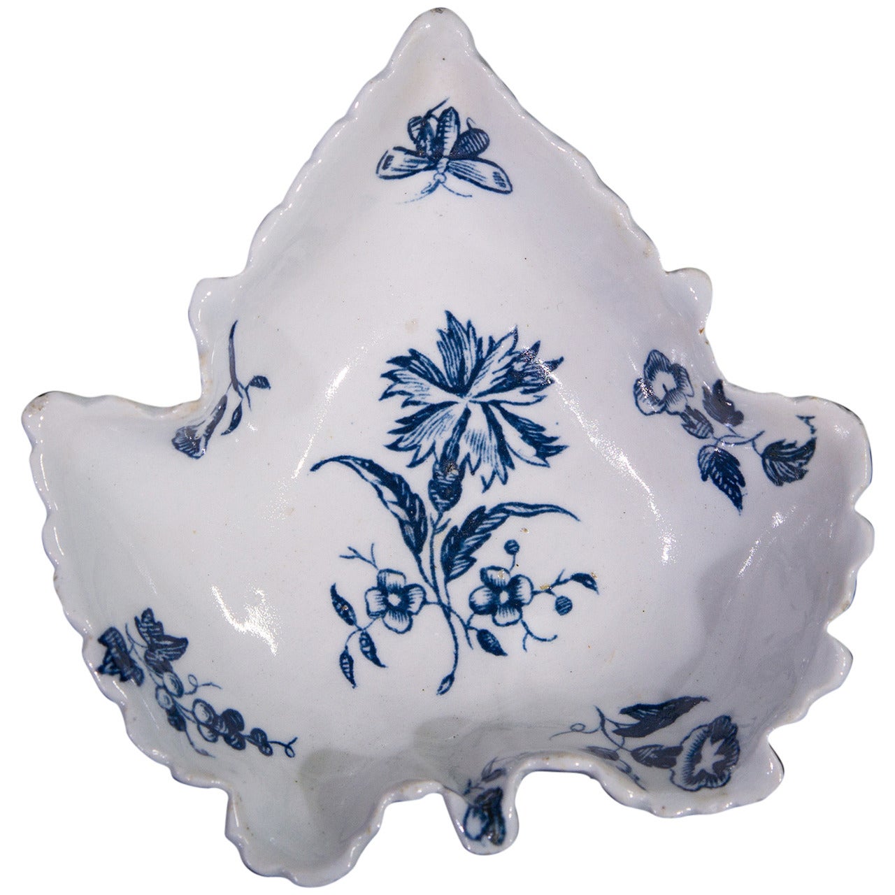 Isleworth Porcelain Pickle Dish, Gilliflower Pattern, circa 1770