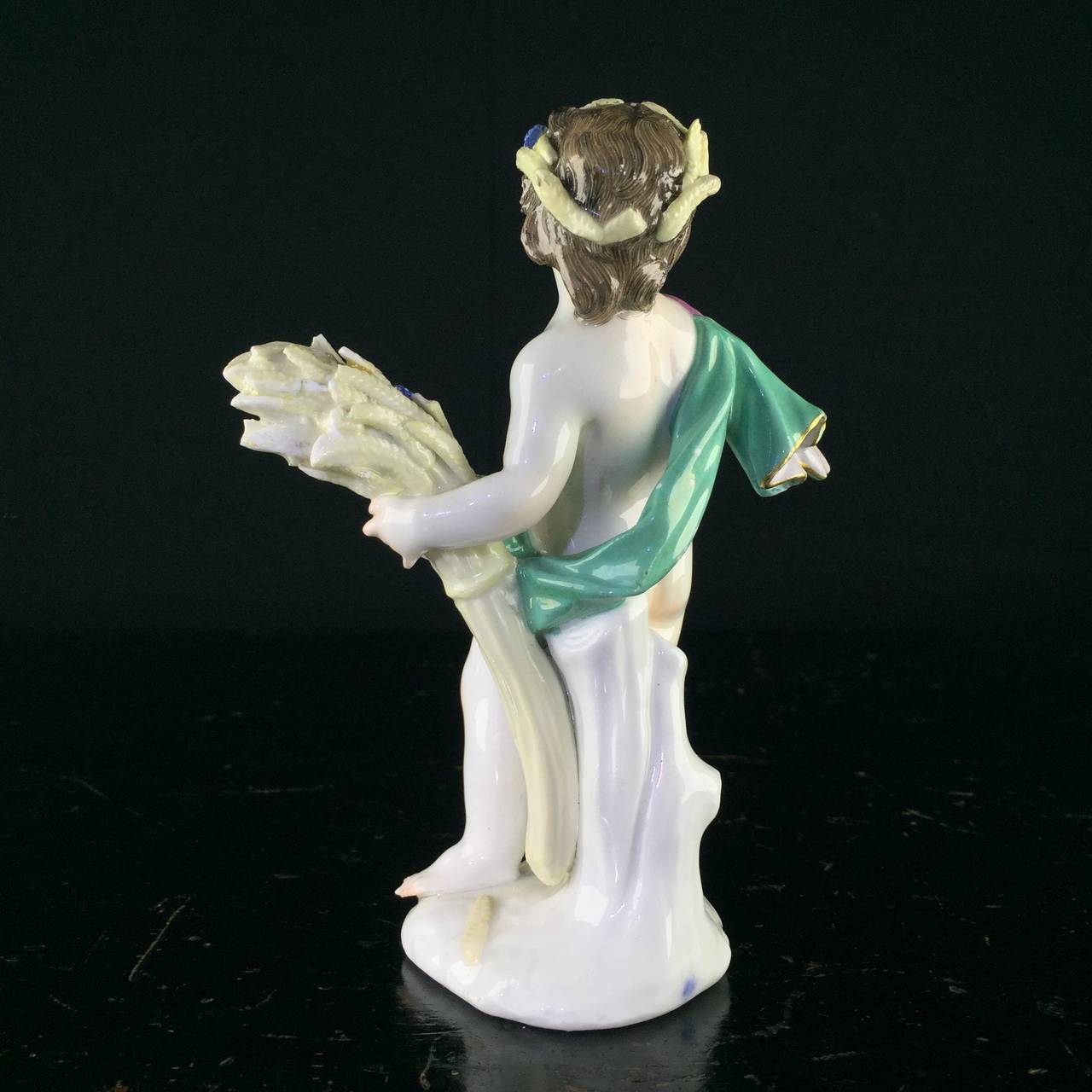 Rococo Meissen 'Summer' Figure of a Boy with Wheat, circa 1755