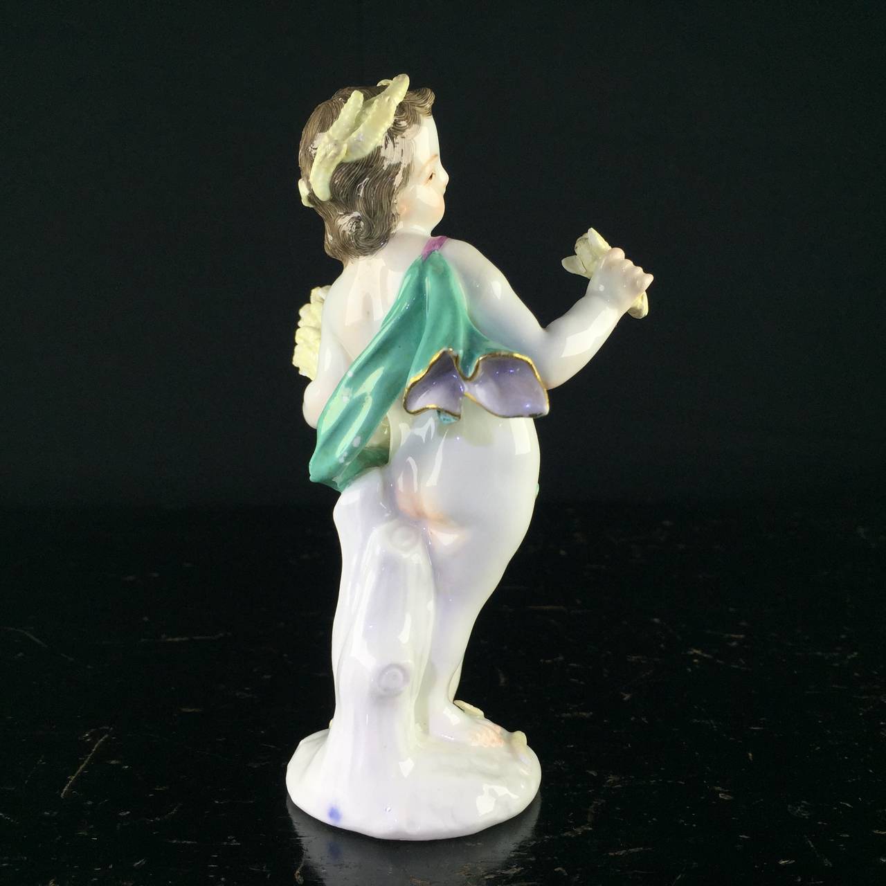 German Meissen 'Summer' Figure of a Boy with Wheat, circa 1755
