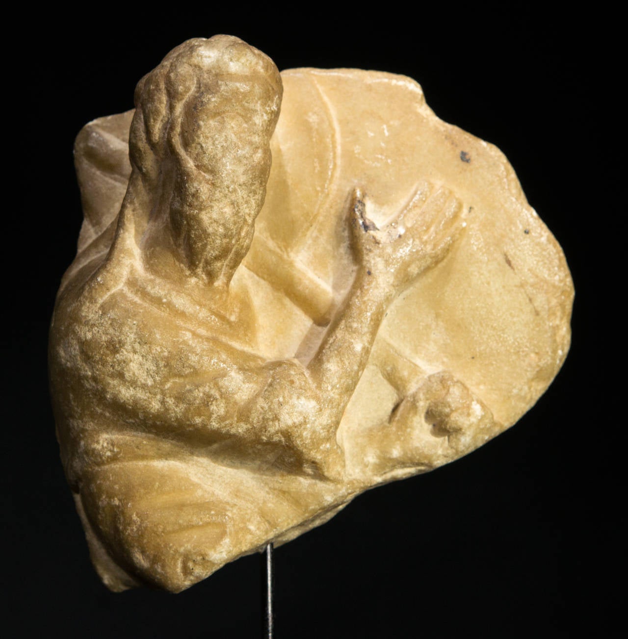 Early Byzantine Christian Marble Font Fragment, St John, 12th-13th Century 4