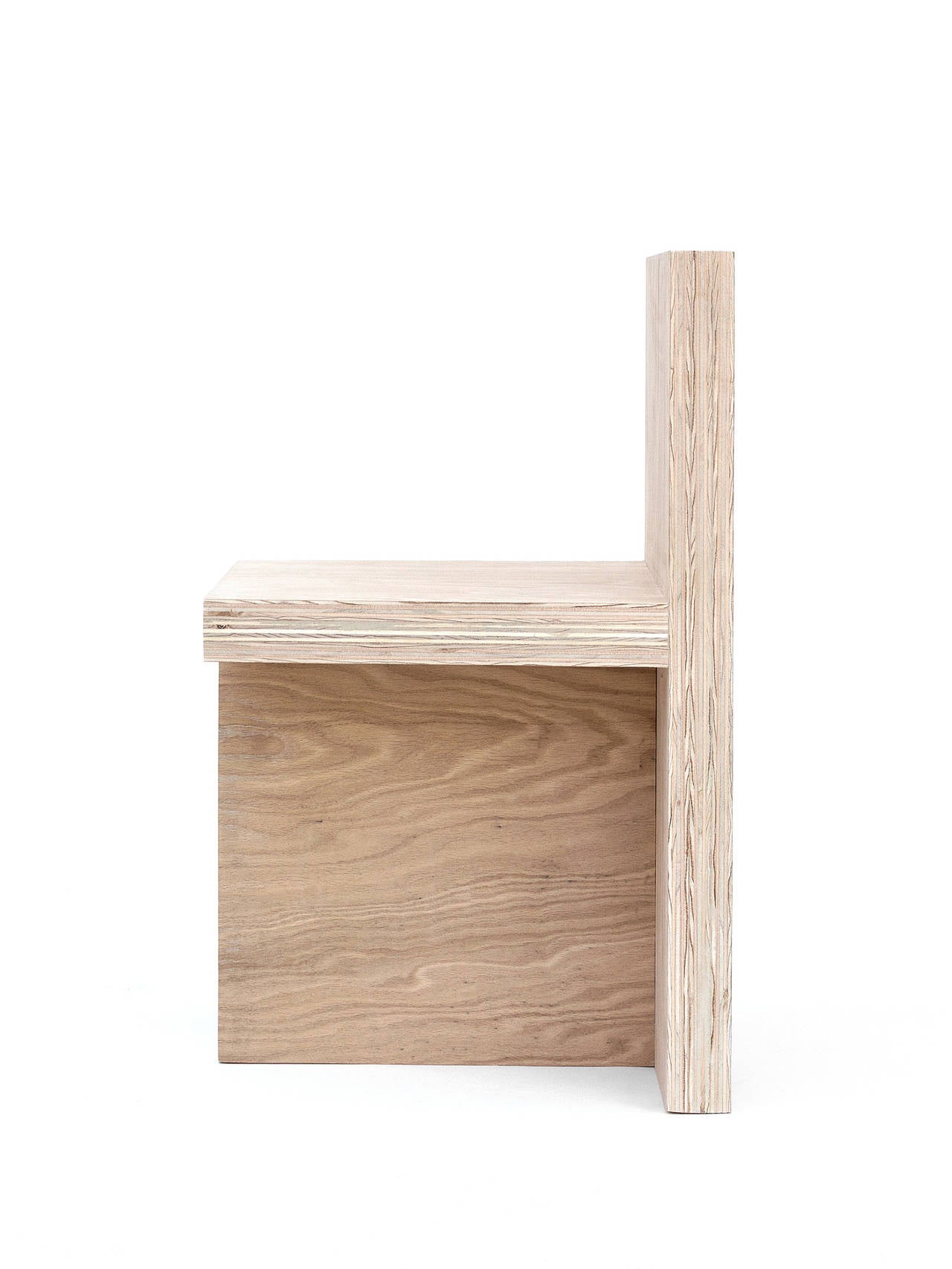American 'Monument IV' Natural Plywood Chair by Lukas Machnik For Sale