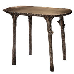Ice Cast Bronze Side Table by Steven Haulenbeek Ice Cast Bronze Side Table by Steven Haulenbeek