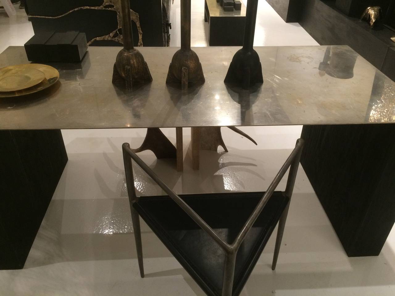 Bronze Swan Neck Vase by Rick Owens For Sale