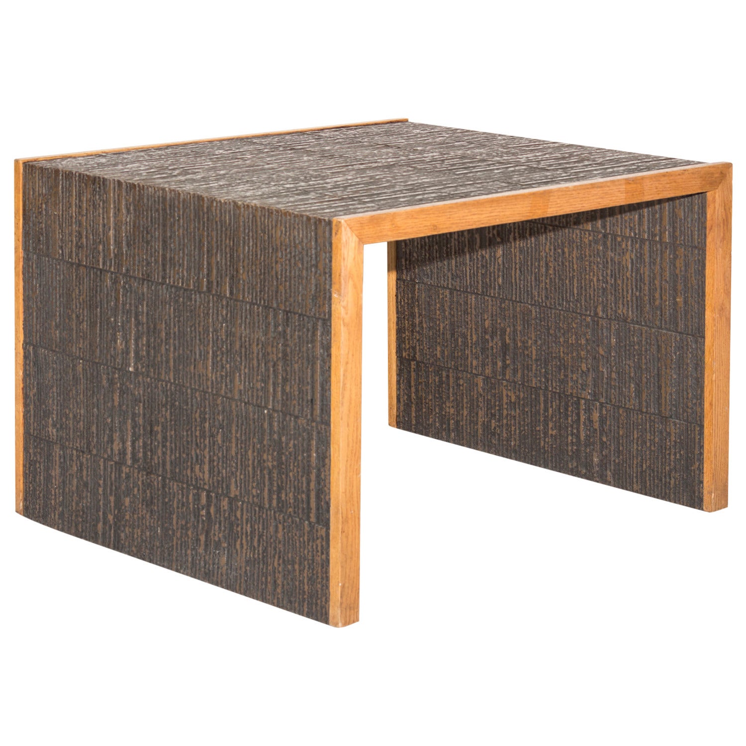 Brutalist Coffee Table in manner of Paul Evans  For Sale