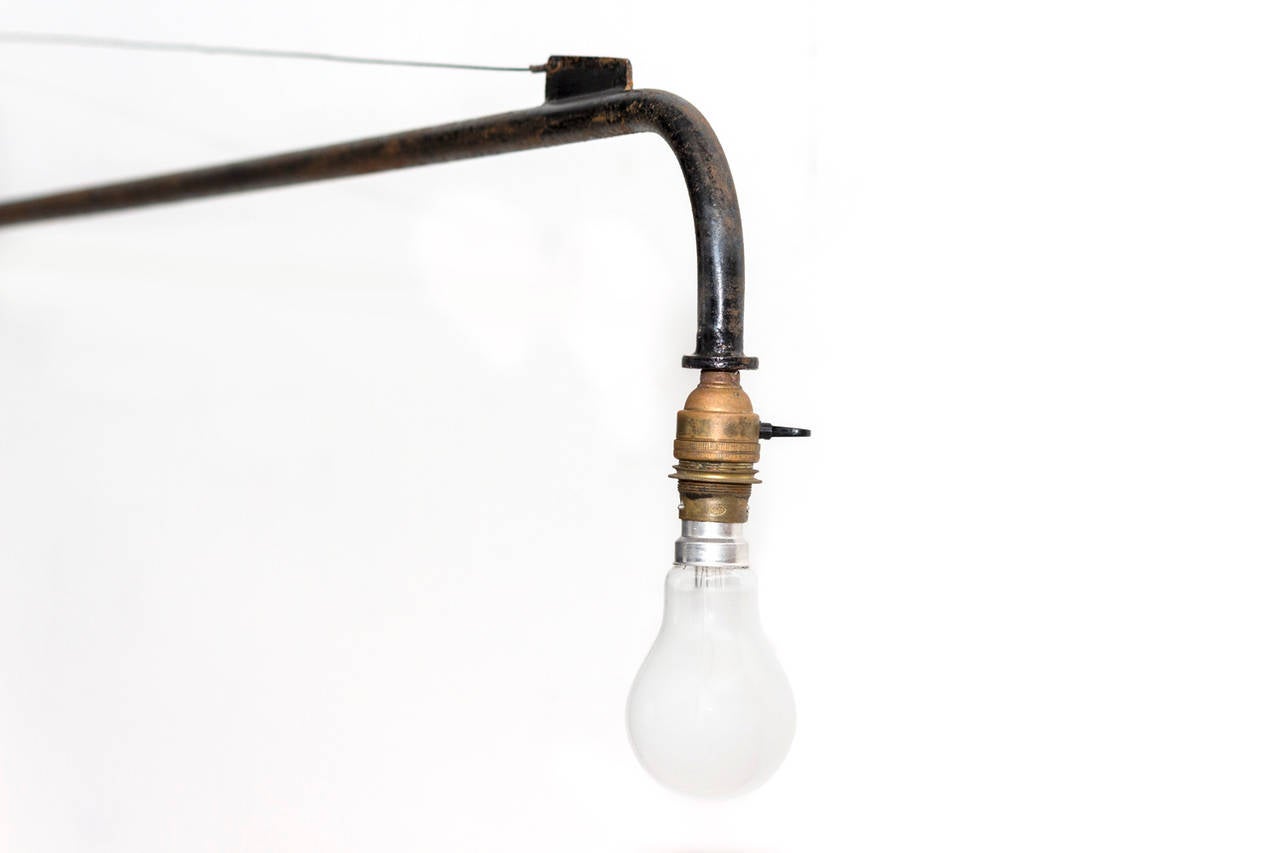 Mid-Century Modern Swing Jib Lamps by Jean Prouve