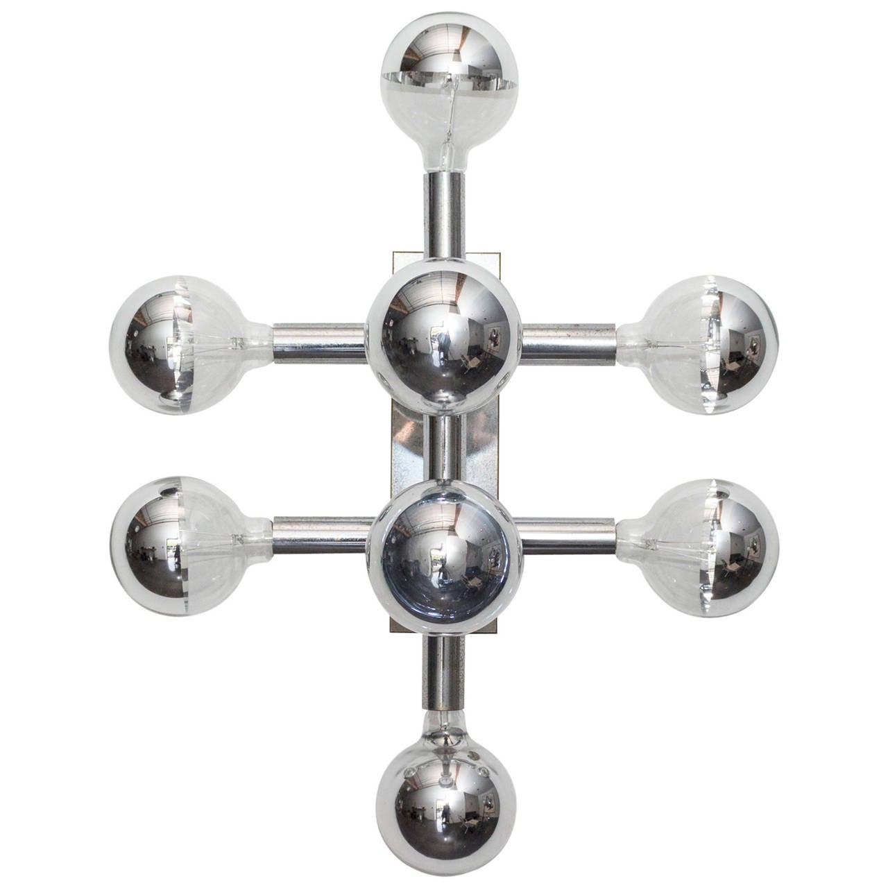 Vintage Chrome Wall Light at 1stdibs