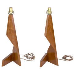 Pair of Sculptural Danish Table Lamps by George Tanier