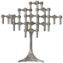 Chrome Nagle Candleholder