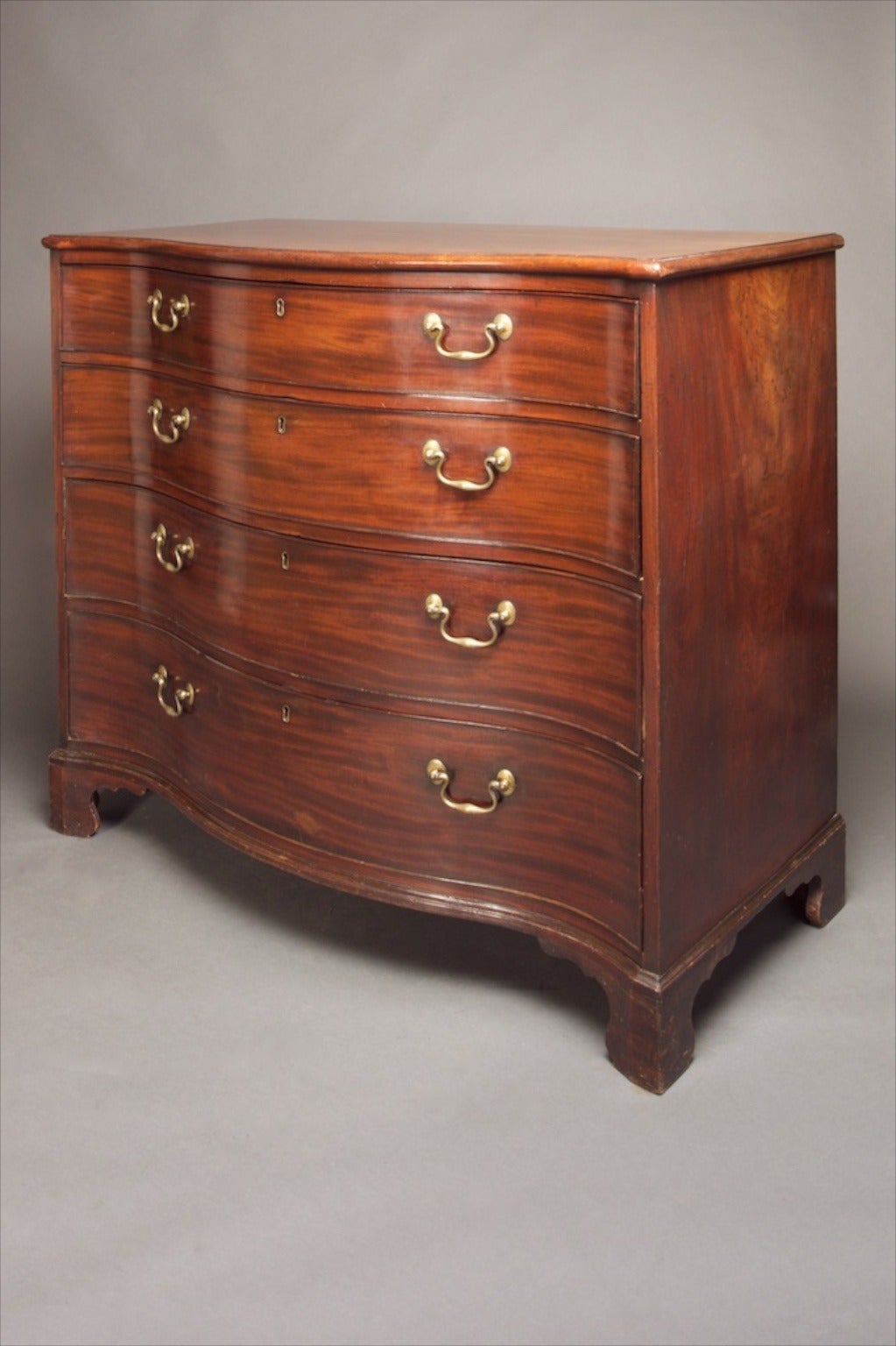 George III Mahogany Serpentine Chest of Drawers