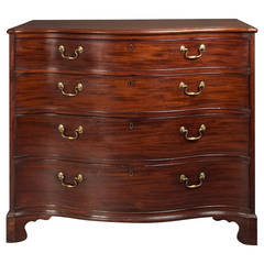 George III Mahogany Serpentine Chest of Drawers