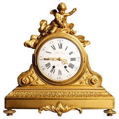 Louis XVI Period Ormolu Horloge Manteau Gilles Laine, Paris, circa 1780