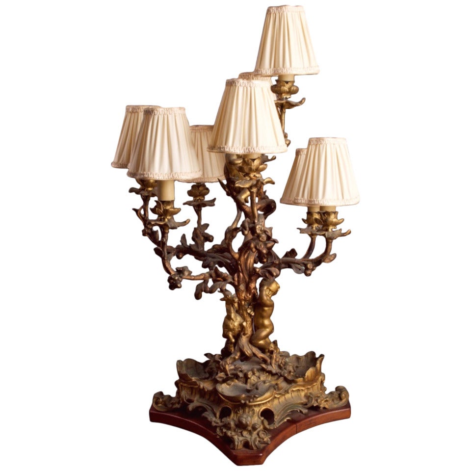 Late 19th c. French Rocaille Candelabra For Sale