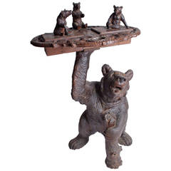 19th Century Exceptional Carved Black Forest Bear, Brienz, Switzerland