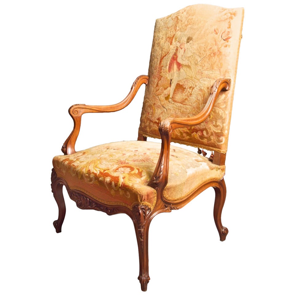 19th Century Louis XV Style Fauteuil or Open Armchair For Sale at 1stDibs