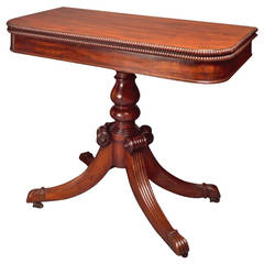 19th Century George IV Card Table in Mahogany
