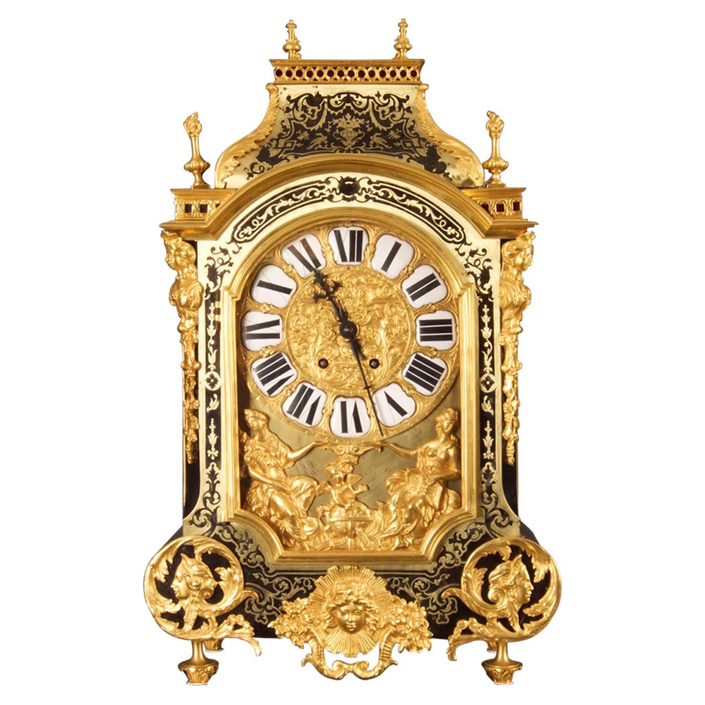 19th Century Third Empire Boulle Mantle Clock France, circa 1870 For Sale
