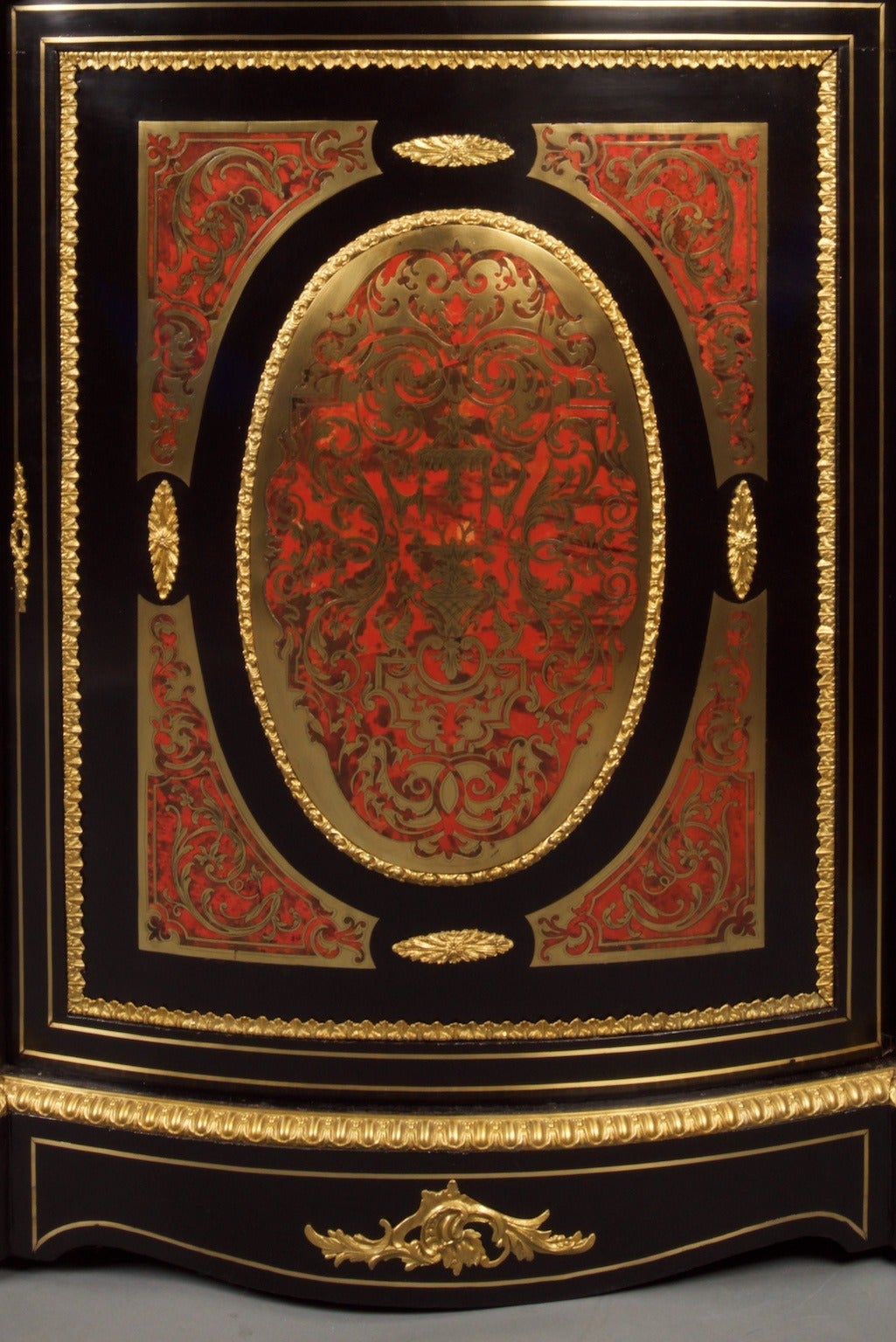 Baroque Revival 19th Century Third Empire Boulle Side Cabinet, France, circa 1870 For Sale
