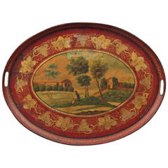 19th c French Tôle Tray