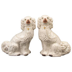 19th c Pair Of Staffordshire Dogs