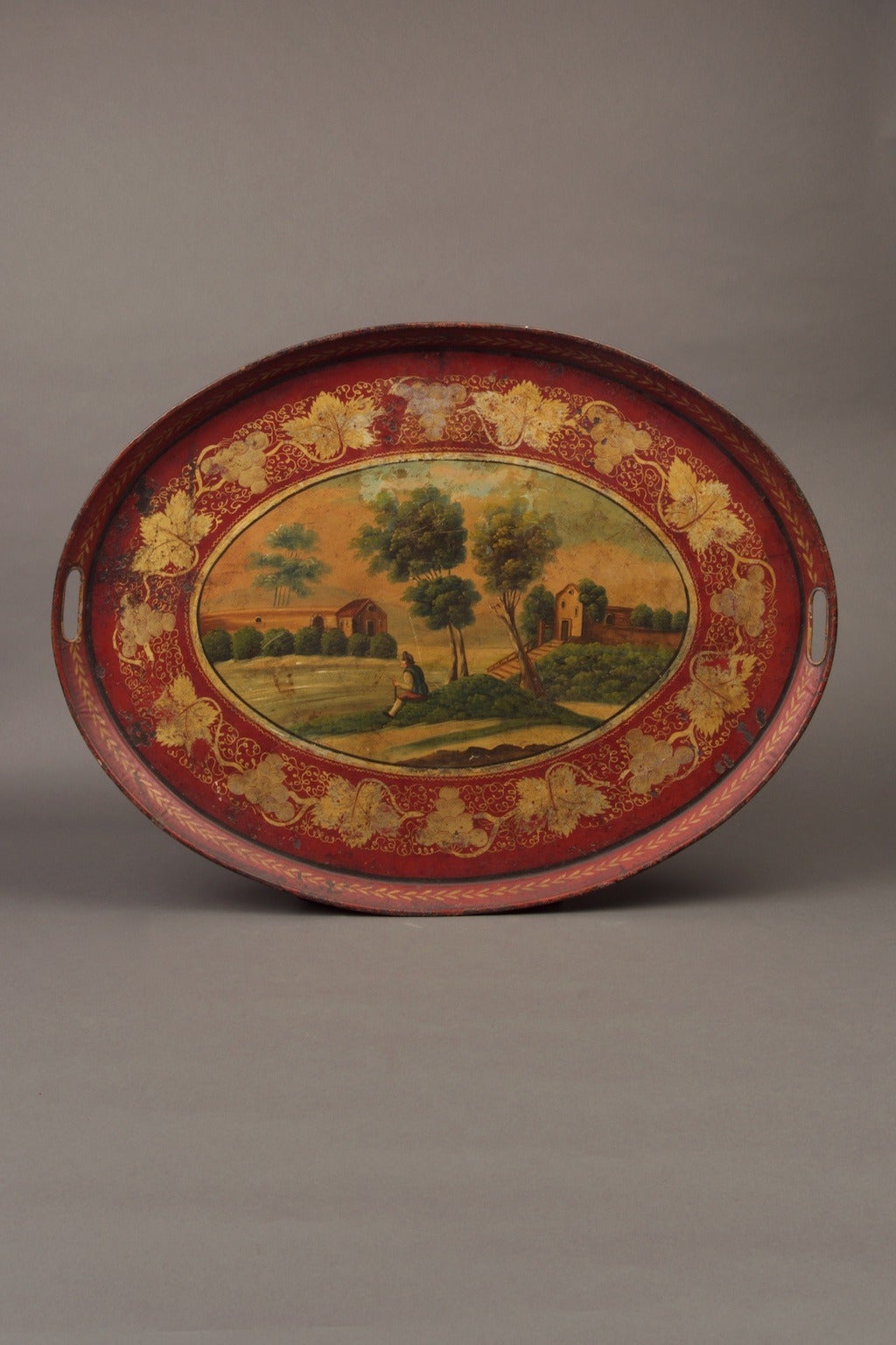 19th c French Tôle Tray