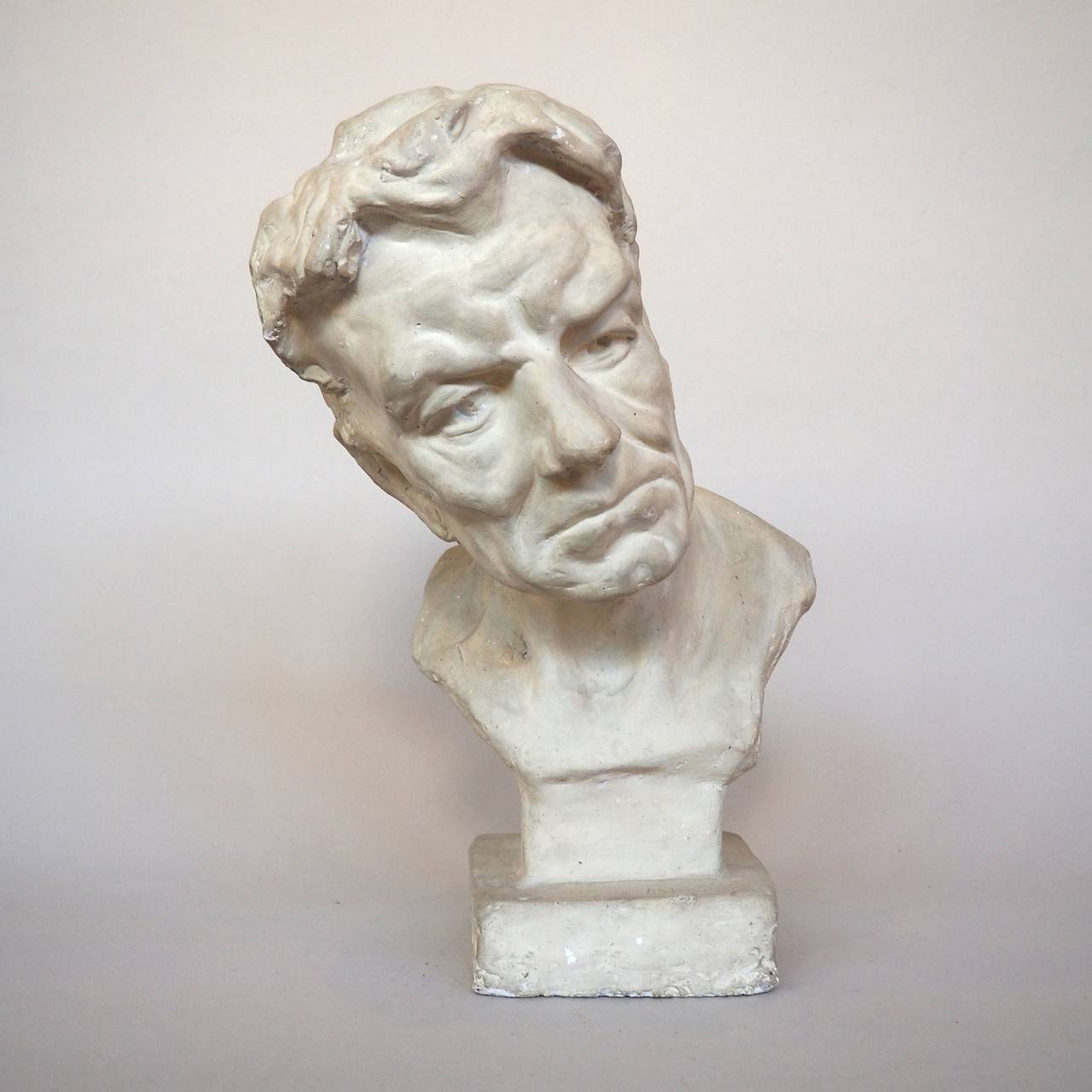 Plaster Bust of a Man
