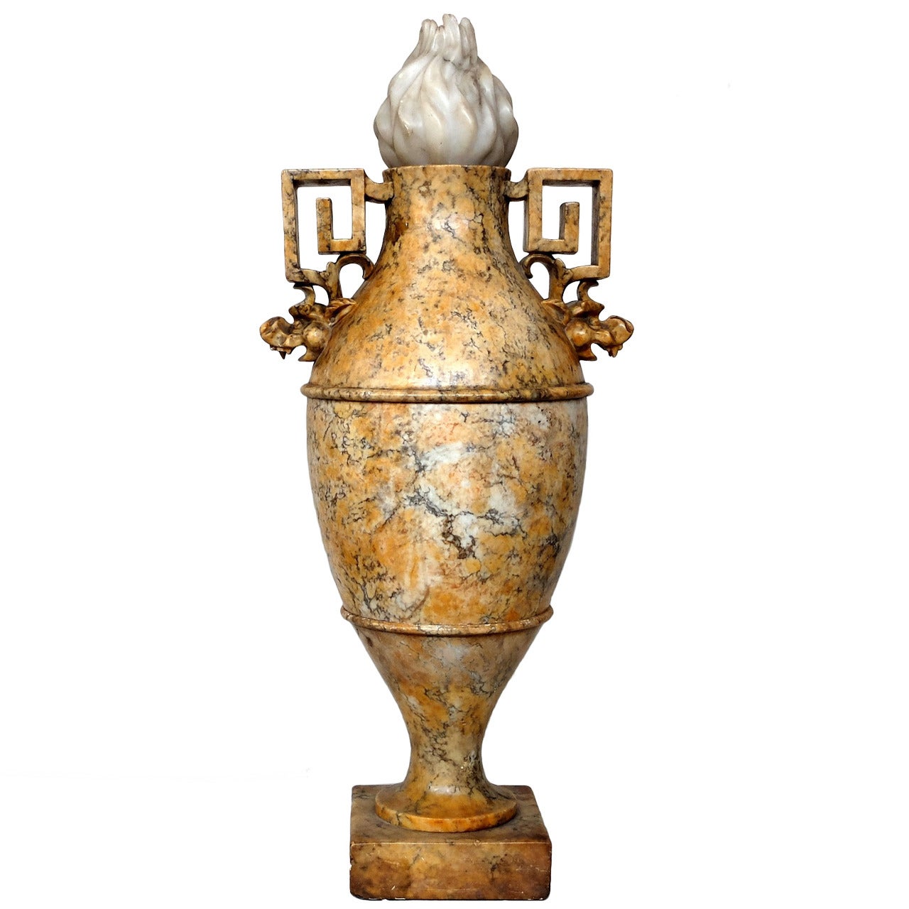 Art Nouveau Alabaster Lamp For Sale