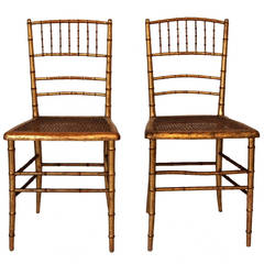 Antique Late 19th Century Giltwood Salon Chairs