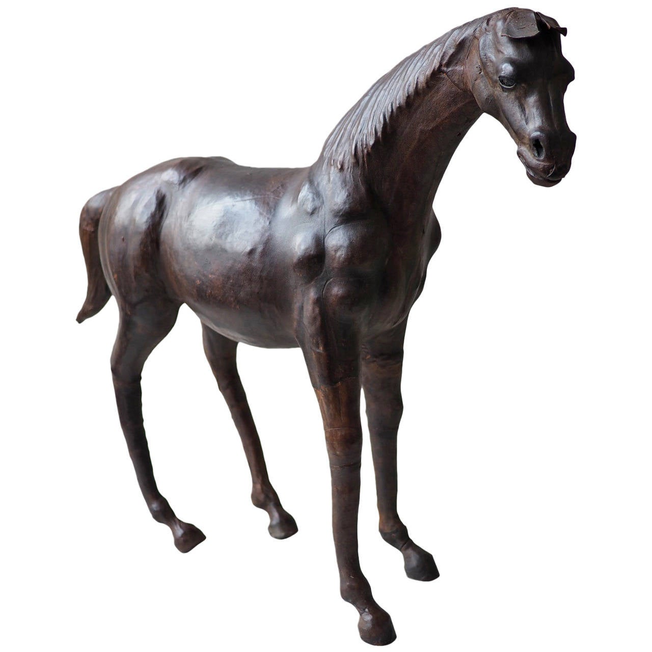 Leather Horse Figurine at 1stDibs