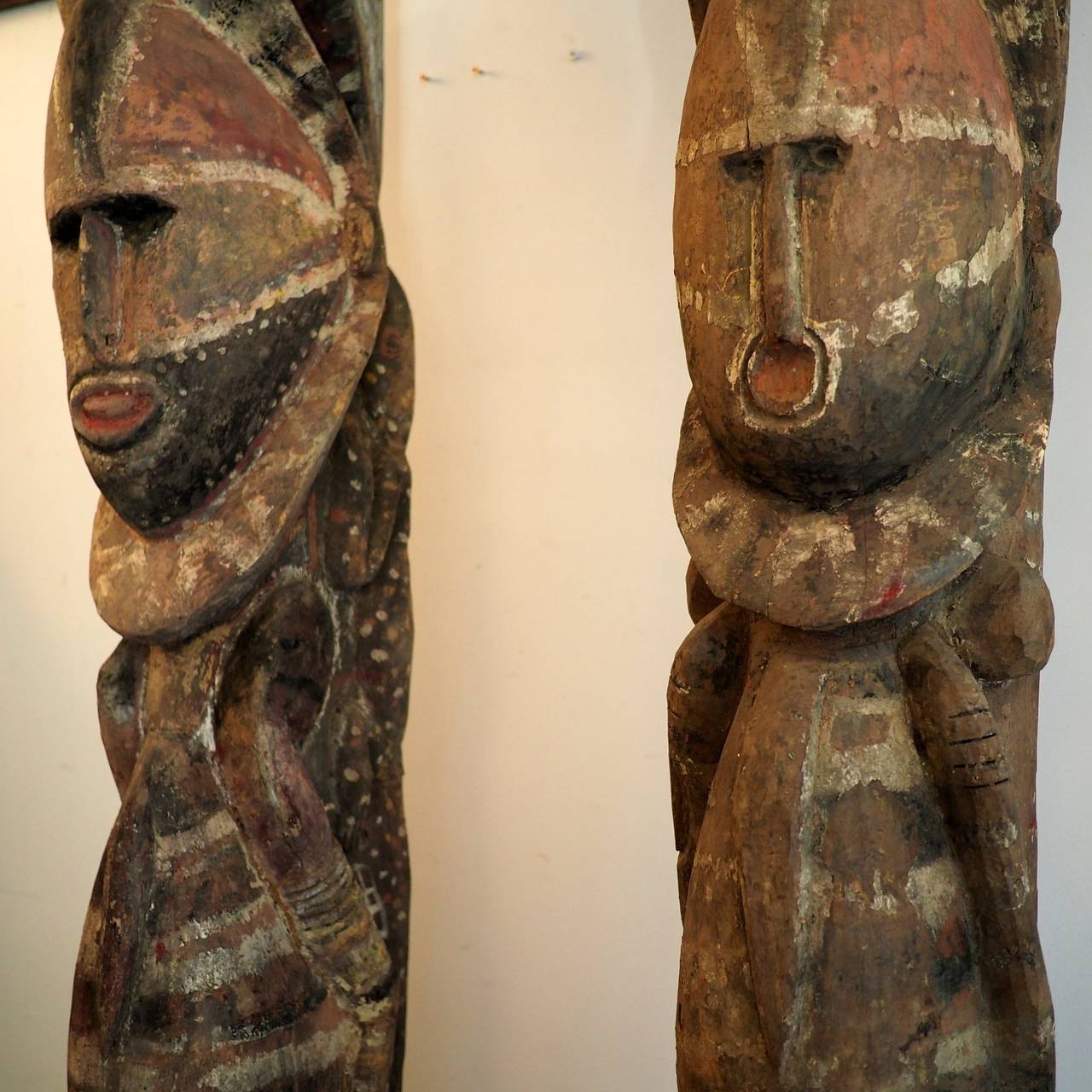 Pair of Rare Abelam House Posts, Papua New Guinea 1
