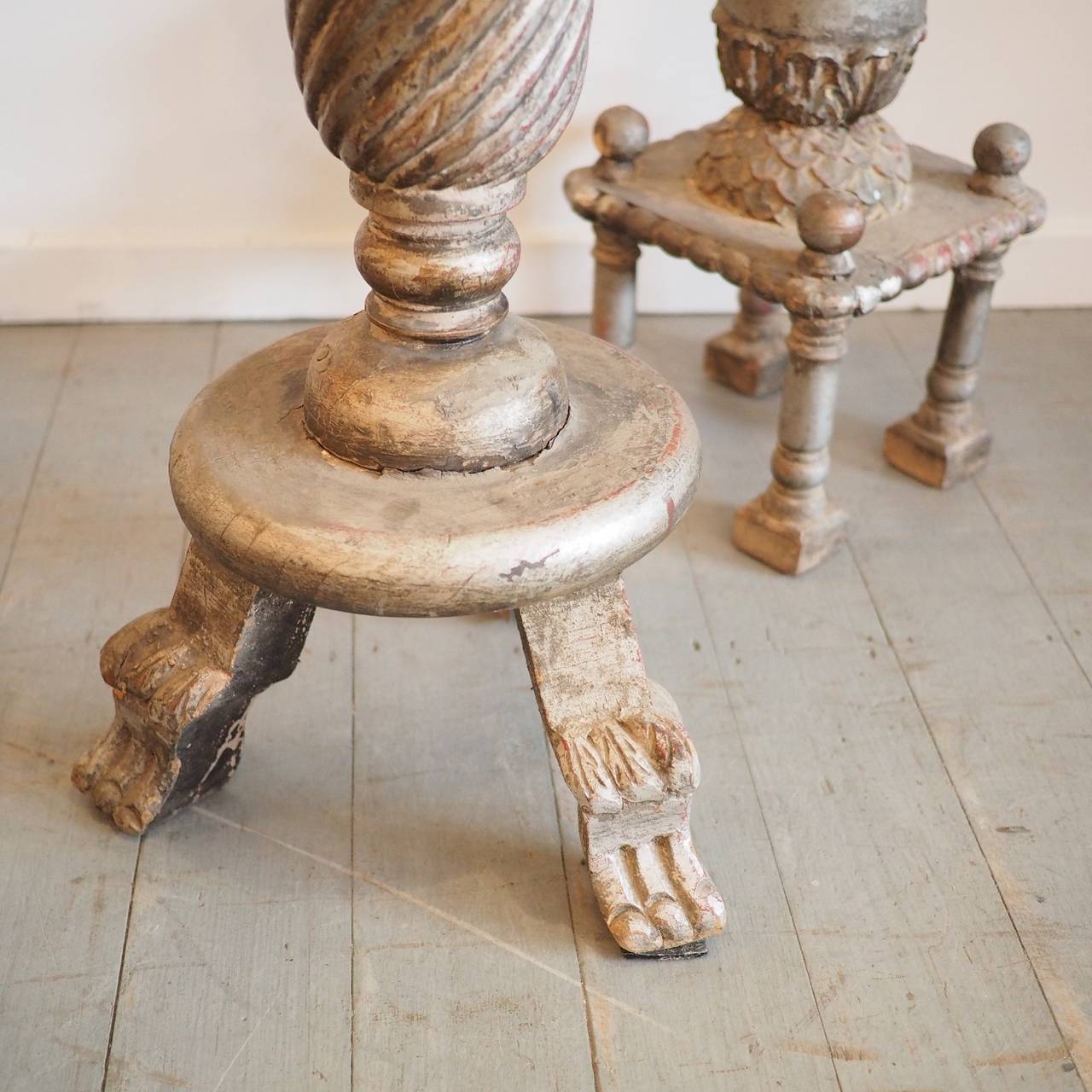 Carved Indian Pedestals In Good Condition For Sale In Fitzroy, Victoria