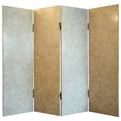 Eggshell Lacquer Four Panel Screen