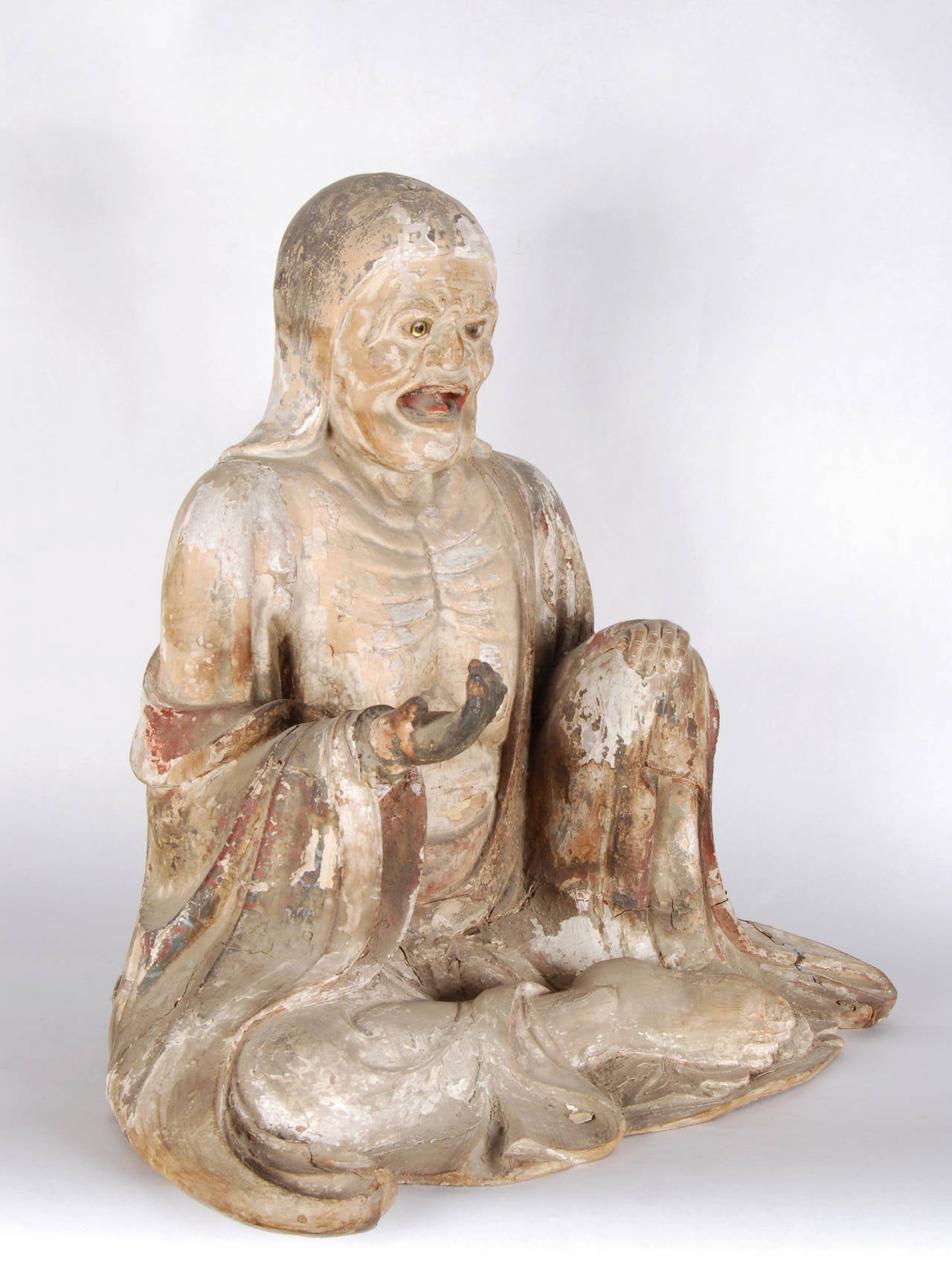 Antique Japanese Statue of Datsue-ba or Shozuka No Baba, circa 14th Century In Good Condition In Prahran, Victoria