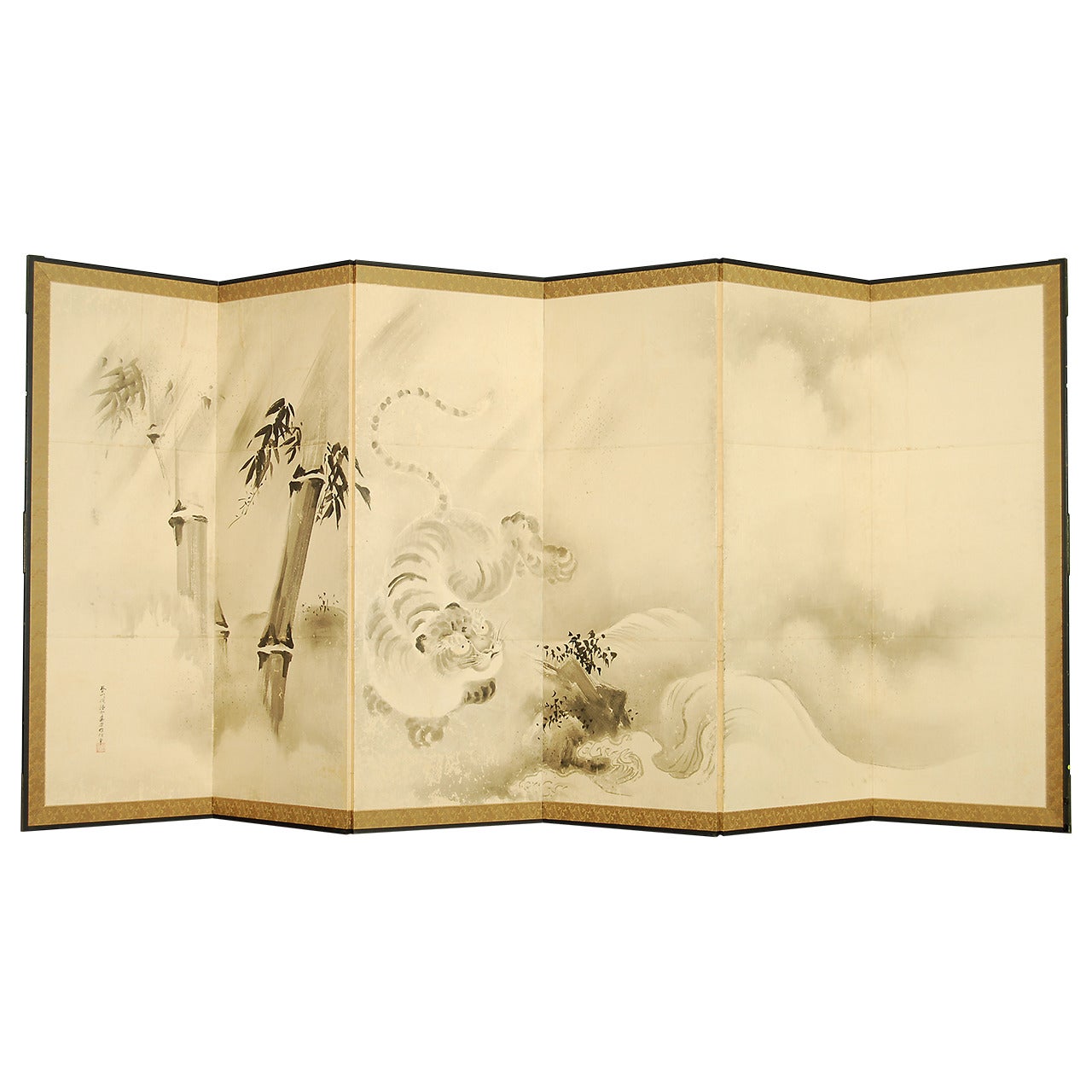 Antique Japanese Kano School Painting by Yosenin Korenobu For Sale